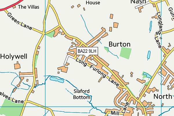 BA22 9LH map - OS VectorMap District (Ordnance Survey)