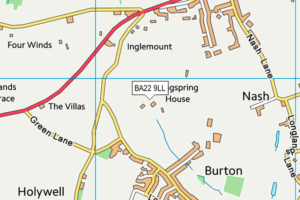 BA22 9LL map - OS VectorMap District (Ordnance Survey)