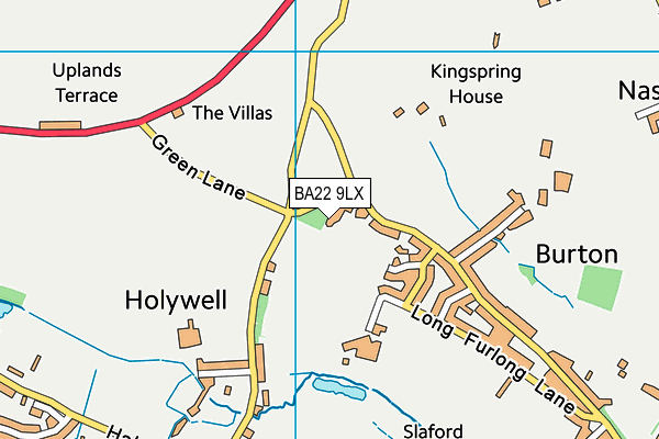 BA22 9LX map - OS VectorMap District (Ordnance Survey)