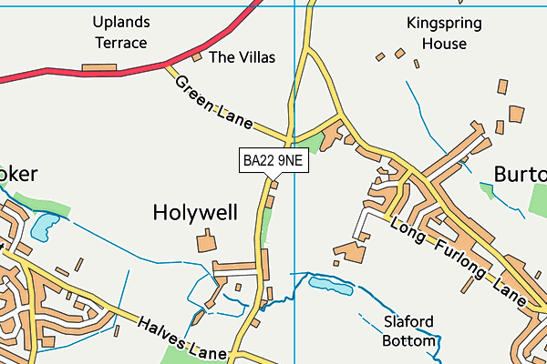 BA22 9NE map - OS VectorMap District (Ordnance Survey)