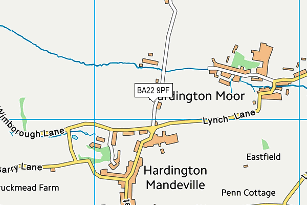 BA22 9PF map - OS VectorMap District (Ordnance Survey)