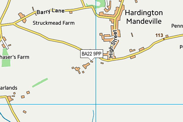 BA22 9PP map - OS VectorMap District (Ordnance Survey)