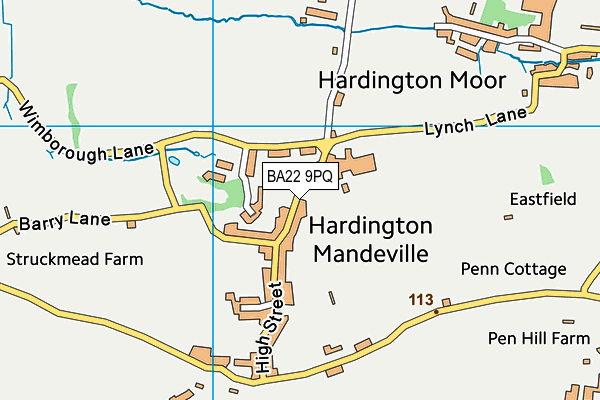 BA22 9PQ map - OS VectorMap District (Ordnance Survey)