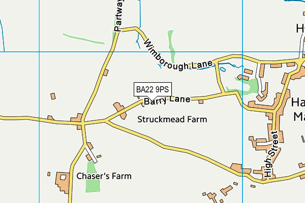 BA22 9PS map - OS VectorMap District (Ordnance Survey)