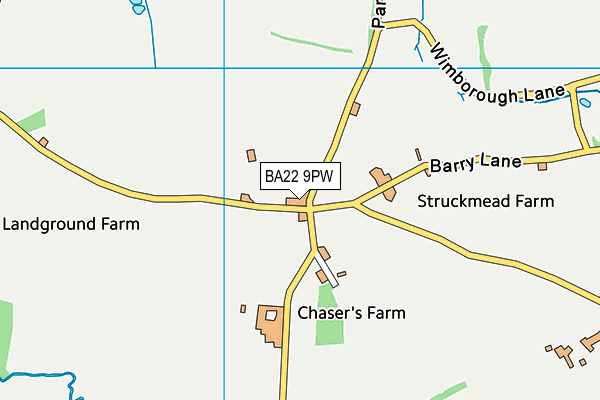 BA22 9PW map - OS VectorMap District (Ordnance Survey)