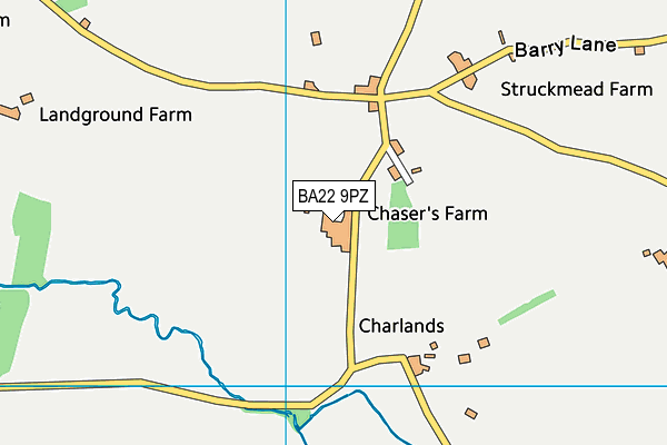 BA22 9PZ map - OS VectorMap District (Ordnance Survey)