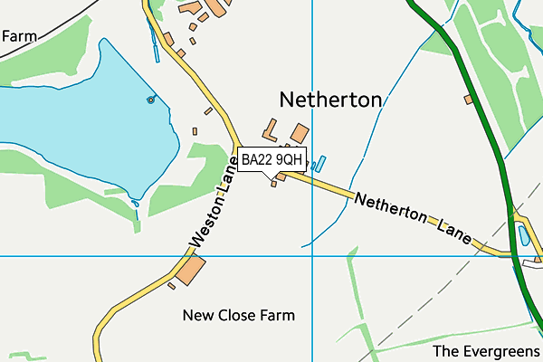 BA22 9QH map - OS VectorMap District (Ordnance Survey)