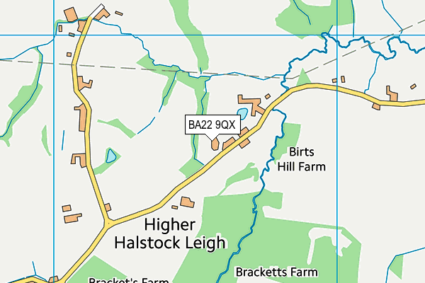 BA22 9QX map - OS VectorMap District (Ordnance Survey)