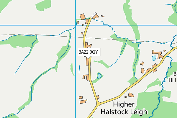 BA22 9QY map - OS VectorMap District (Ordnance Survey)