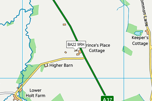 BA22 9RH map - OS VectorMap District (Ordnance Survey)
