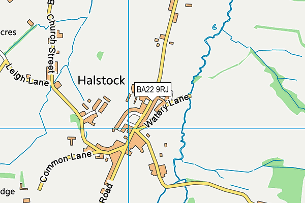 BA22 9RJ map - OS VectorMap District (Ordnance Survey)