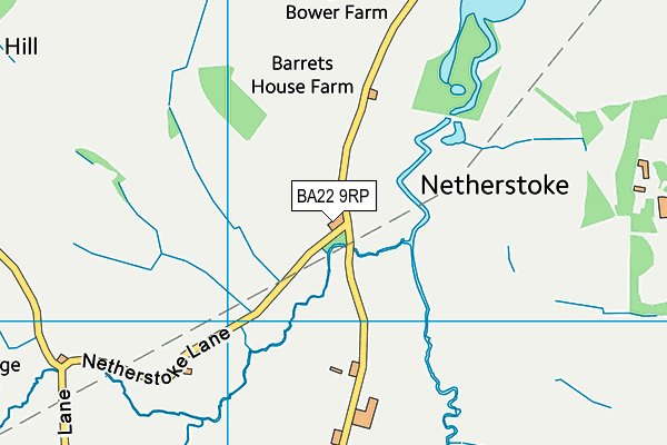 BA22 9RP map - OS VectorMap District (Ordnance Survey)