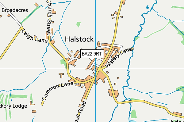 BA22 9RT map - OS VectorMap District (Ordnance Survey)