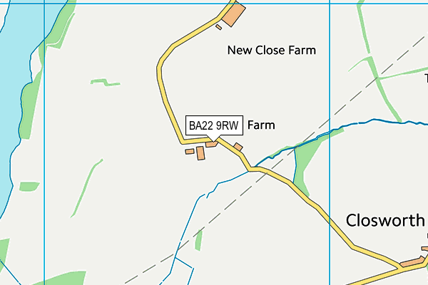 BA22 9RW map - OS VectorMap District (Ordnance Survey)