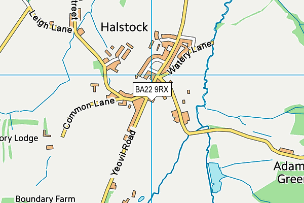 BA22 9RX map - OS VectorMap District (Ordnance Survey)