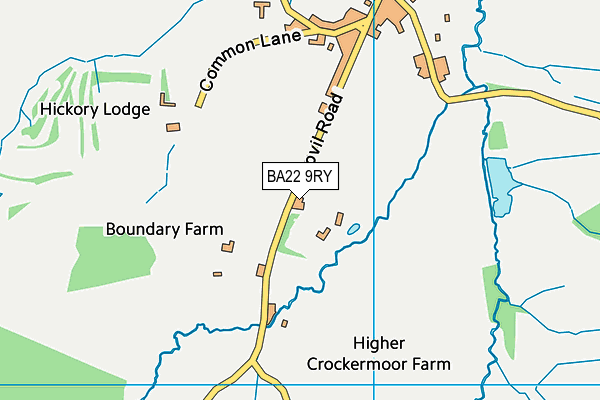 BA22 9RY map - OS VectorMap District (Ordnance Survey)