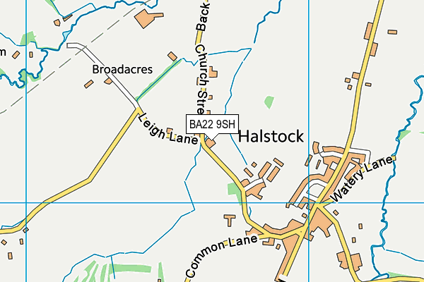 Halstock Village Hall map (BA22 9SH) - OS VectorMap District (Ordnance Survey)