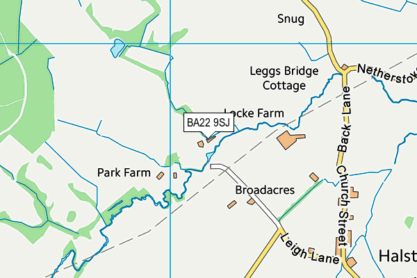 BA22 9SJ map - OS VectorMap District (Ordnance Survey)