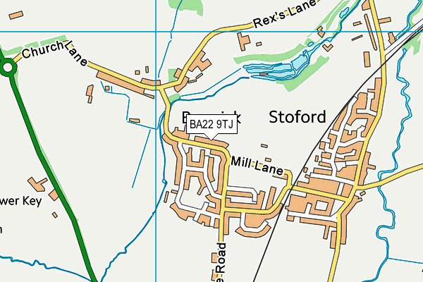 BA22 9TJ map - OS VectorMap District (Ordnance Survey)