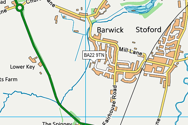 BA22 9TN map - OS VectorMap District (Ordnance Survey)