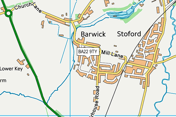 BA22 9TY map - OS VectorMap District (Ordnance Survey)