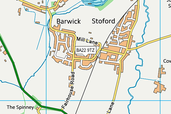 BA22 9TZ map - OS VectorMap District (Ordnance Survey)
