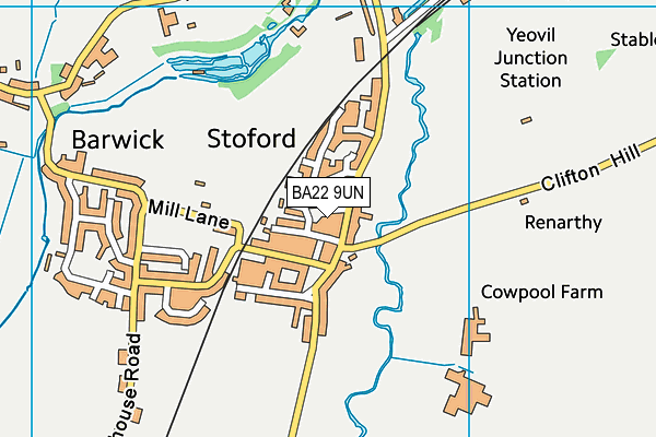 BA22 9UN map - OS VectorMap District (Ordnance Survey)