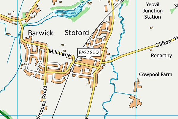 BA22 9UQ map - OS VectorMap District (Ordnance Survey)