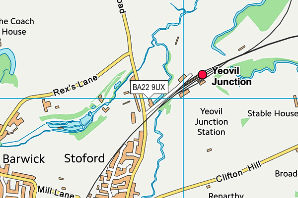 BA22 9UX map - OS VectorMap District (Ordnance Survey)