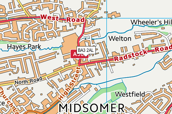 BA3 2AL map - OS VectorMap District (Ordnance Survey)