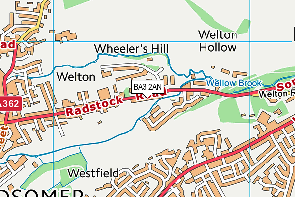 BA3 2AN map - OS VectorMap District (Ordnance Survey)