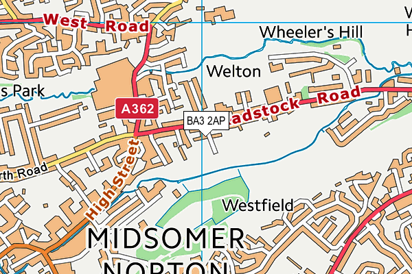 BA3 2AP map - OS VectorMap District (Ordnance Survey)