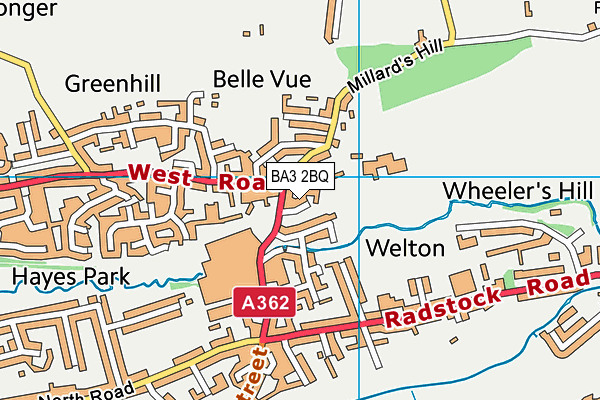 BA3 2BQ map - OS VectorMap District (Ordnance Survey)