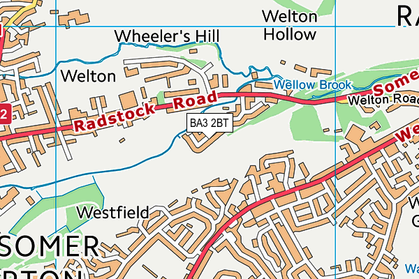 BA3 2BT map - OS VectorMap District (Ordnance Survey)