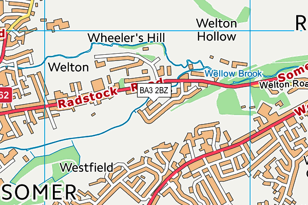 BA3 2BZ map - OS VectorMap District (Ordnance Survey)