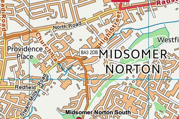 BA3 2DB map - OS VectorMap District (Ordnance Survey)