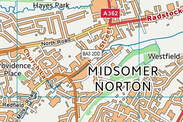 BA3 2DD map - OS VectorMap District (Ordnance Survey)