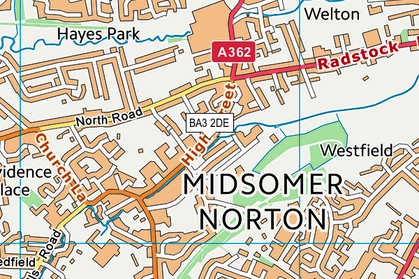 BA3 2DE map - OS VectorMap District (Ordnance Survey)