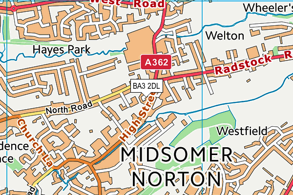 BA3 2DL map - OS VectorMap District (Ordnance Survey)