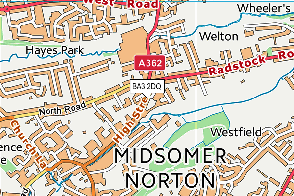 BA3 2DQ map - OS VectorMap District (Ordnance Survey)