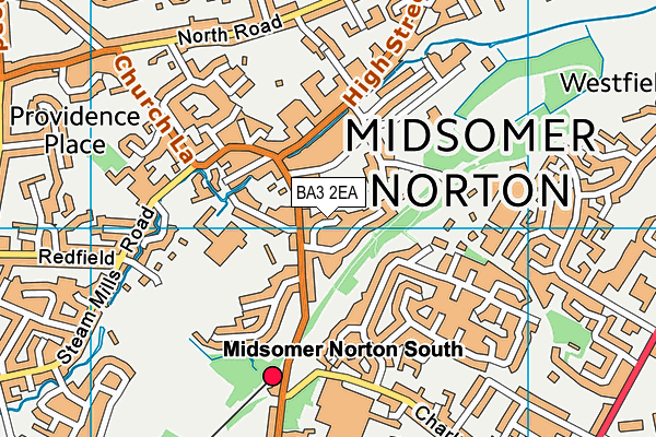 BA3 2EA map - OS VectorMap District (Ordnance Survey)