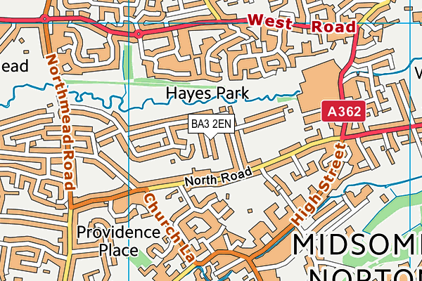 BA3 2EN map - OS VectorMap District (Ordnance Survey)