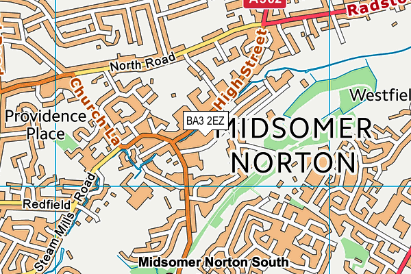 BA3 2EZ map - OS VectorMap District (Ordnance Survey)