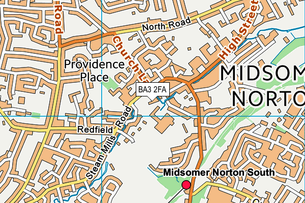 BA3 2FA map - OS VectorMap District (Ordnance Survey)