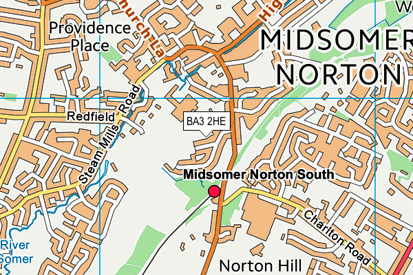 BA3 2HE map - OS VectorMap District (Ordnance Survey)