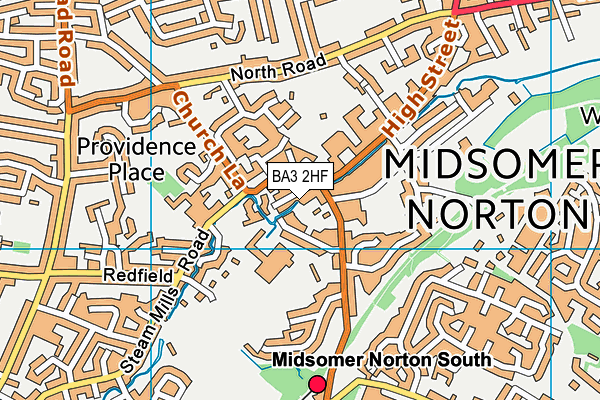 BA3 2HF map - OS VectorMap District (Ordnance Survey)