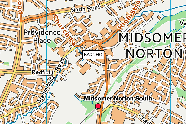 BA3 2HG map - OS VectorMap District (Ordnance Survey)