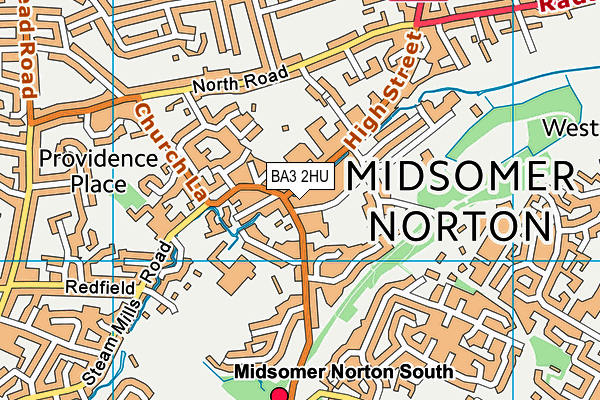 BA3 2HU map - OS VectorMap District (Ordnance Survey)