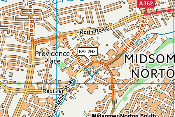 BA3 2HX map - OS VectorMap District (Ordnance Survey)
