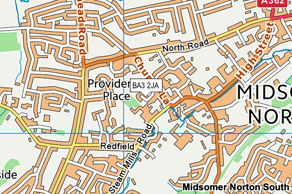 BA3 2JA map - OS VectorMap District (Ordnance Survey)